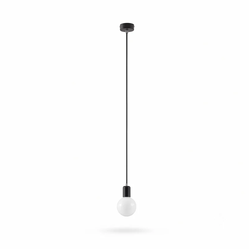 Minimalistische schwarze Kabel-Hängeleuchte – Edréon
