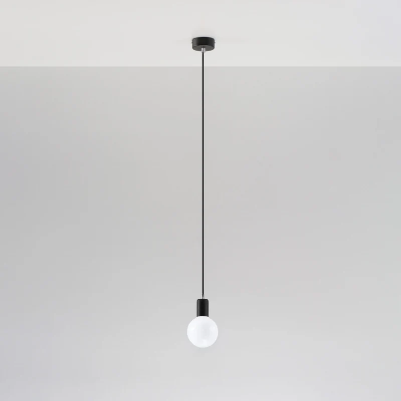 Minimalistische schwarze Kabel-Hängeleuchte – Edréon