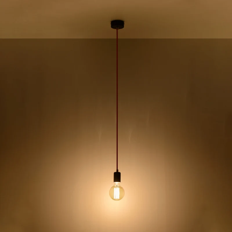 Minimalistische schwarze Kabel-Hängeleuchte – Edréon
