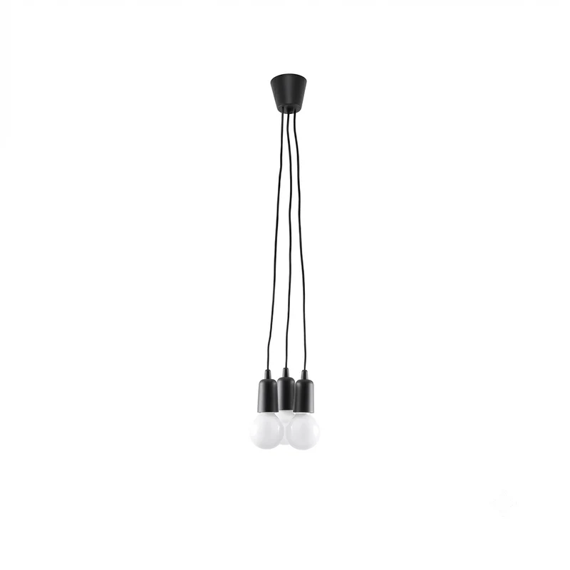 Minimalistische schwarze Kabel-Hängeleuchte – Edréon