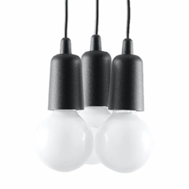 Minimalistische schwarze Kabel-Hängeleuchte – Edréon