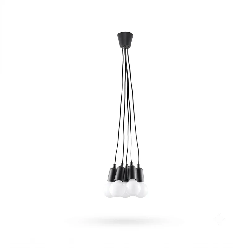 Minimalistische schwarze Kabel-Hängeleuchte – Edréon