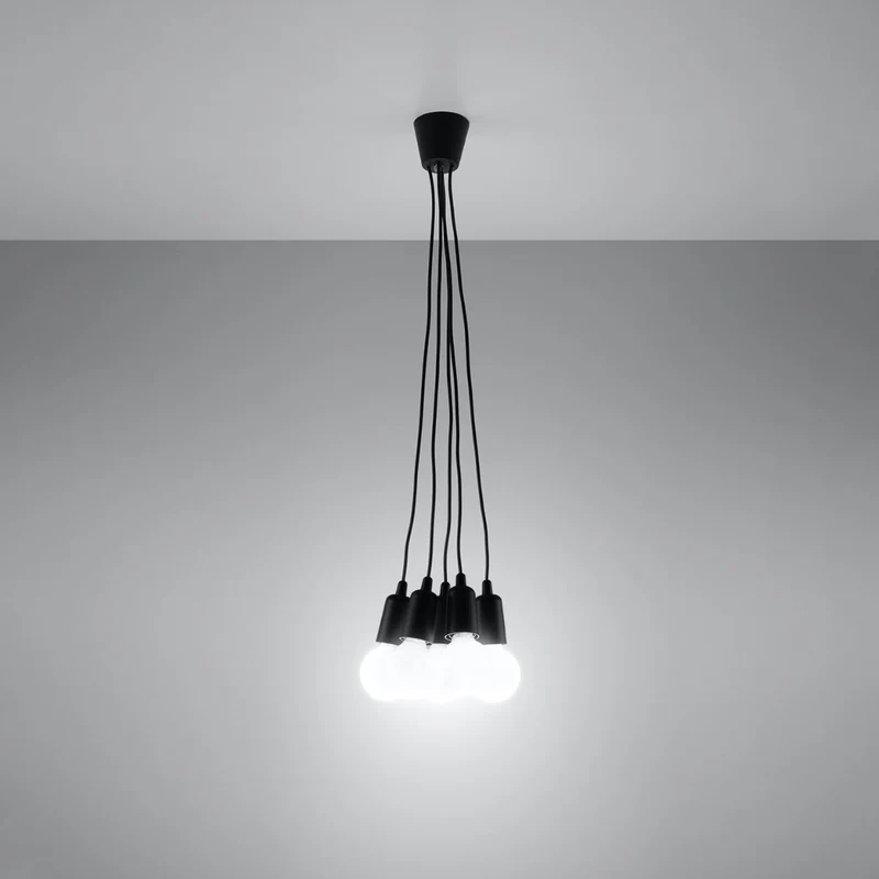 Minimalistische schwarze Kabel-Hängeleuchte – Edréon