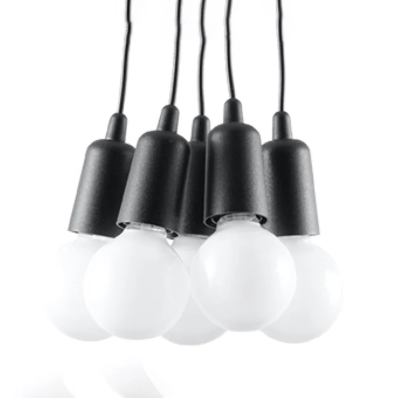 Minimalistische schwarze Kabel-Hängeleuchte – Edréon