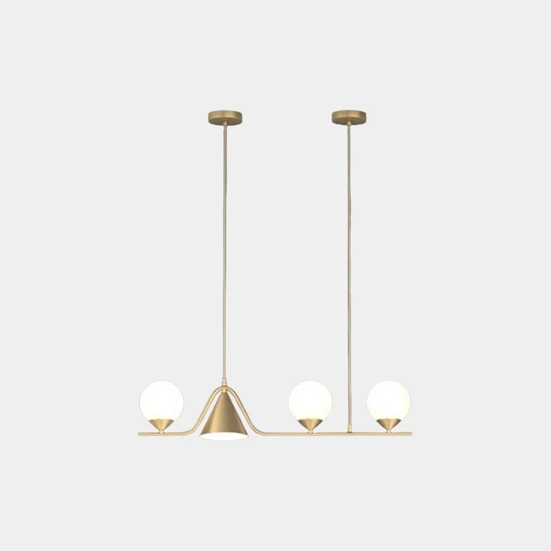 Pendant Light Geometric Multi-Globe Brass
