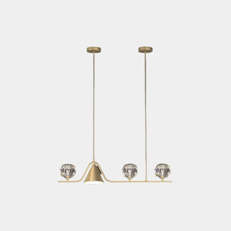 Pendant Light Geometric Multi-Globe Brass