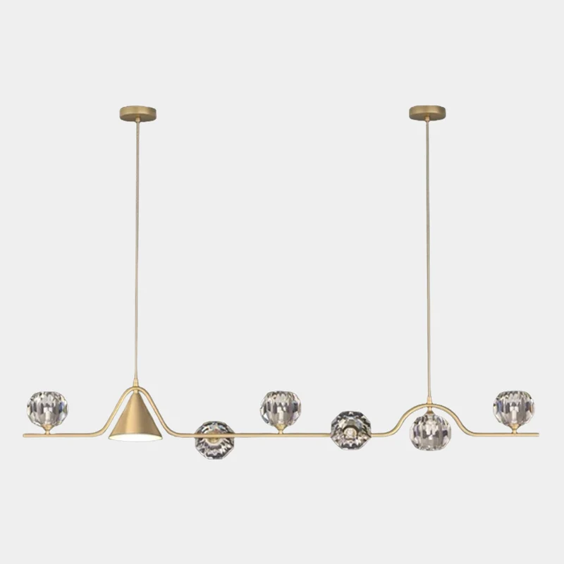 Pendant Light Geometric Multi-Globe Brass