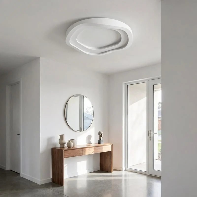 Minimalistische weiße LED-Deckenleuchte für modernes Wohnzimmer – Arionde