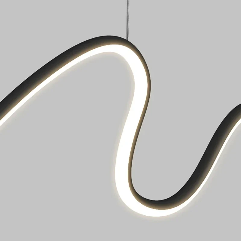 Moderne schwarze LED-Pendelleuchte für Innenräume – Caeluxique