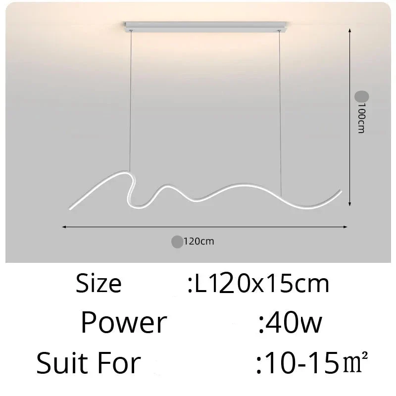 Moderne schwarze LED-Pendelleuchte für Innenräume – Caeluxique