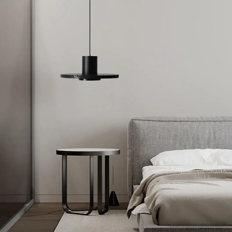 Minimalistische schwarze Hängelampe für Schlafzimmer – Noctar