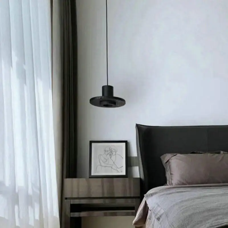 Minimalistische schwarze Hängelampe für Schlafzimmer – Noctar