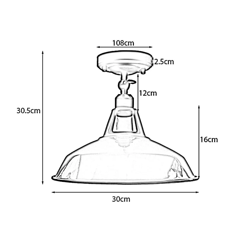 LEDSONE Deckenleuchte 30cm Verstellbar Halbbündige ~3792
