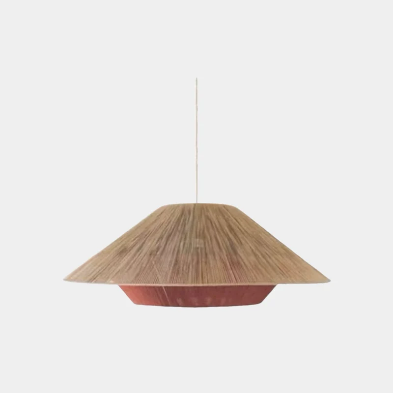 Pendant Light Woven Linen Rope Over Dining Table