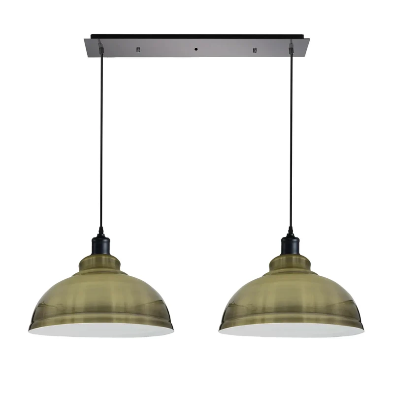 Retro Balkenleuchte Metall | 2-flammig Esstisch Hängelampe E27~4038