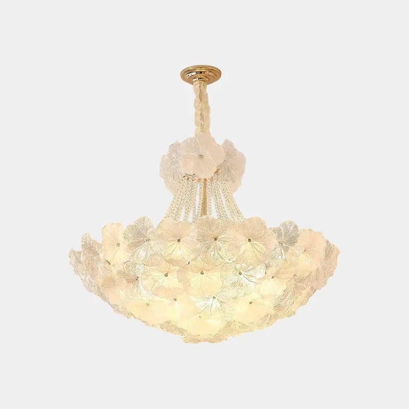 Chandelier French Cluster Glass Flower Petal