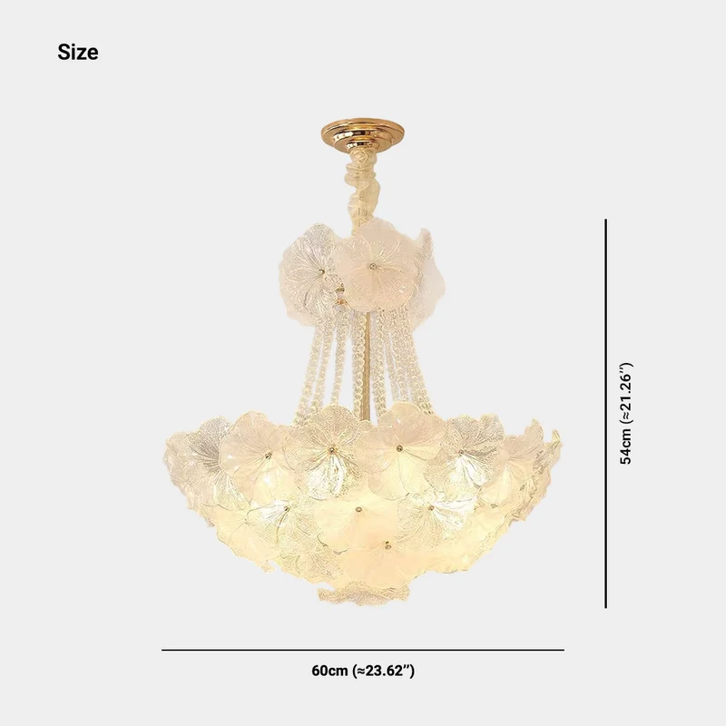 Chandelier French Cluster Glass Flower Petal