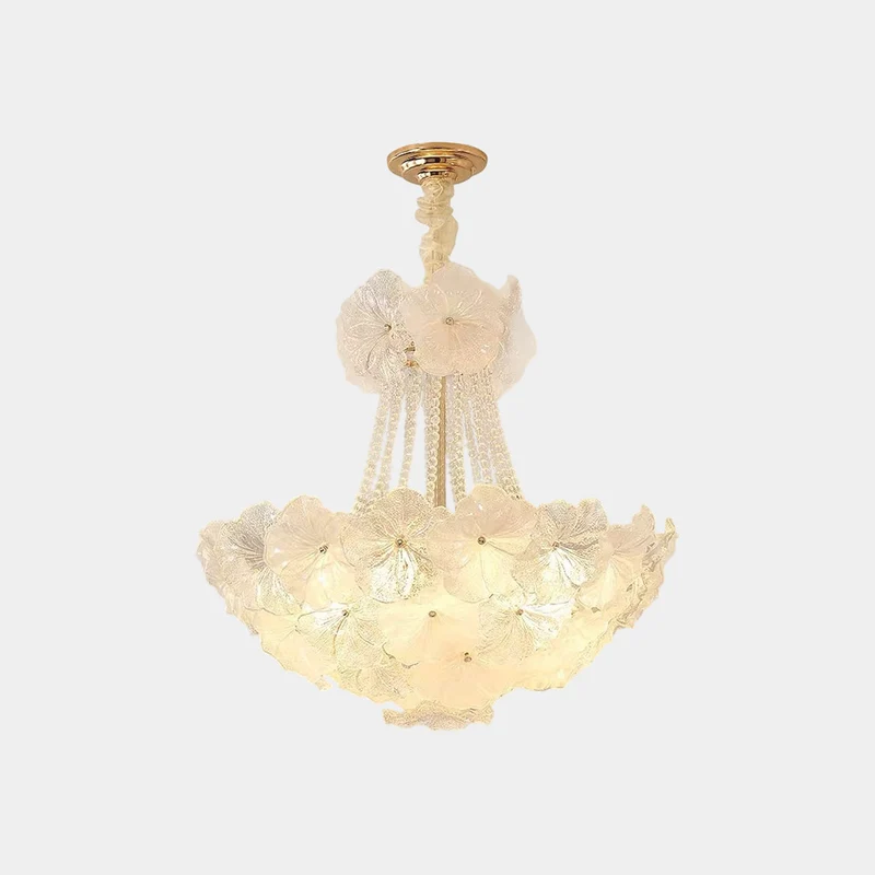 Chandelier French Cluster Glass Flower Petal