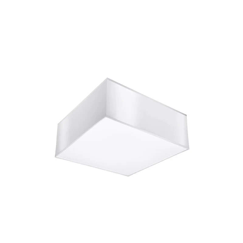 Minimalistische weiße quadratische Deckenleuchte für das Wohnzimmer – Modell Asterion