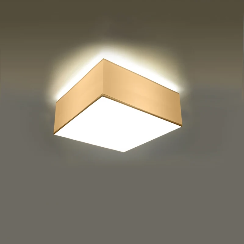 Minimalistische weiße quadratische Deckenleuchte für das Wohnzimmer – Modell Asterion