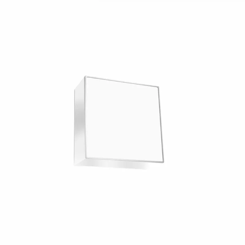 Minimalistische weiße quadratische Deckenleuchte für das Wohnzimmer – Modell Asterion
