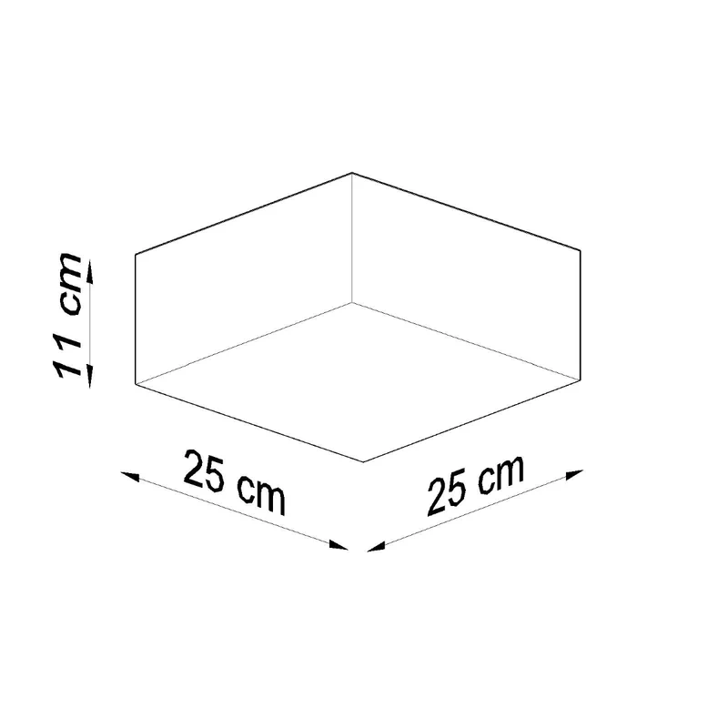 Minimalistische weiße quadratische Deckenleuchte für das Wohnzimmer – Modell Asterion