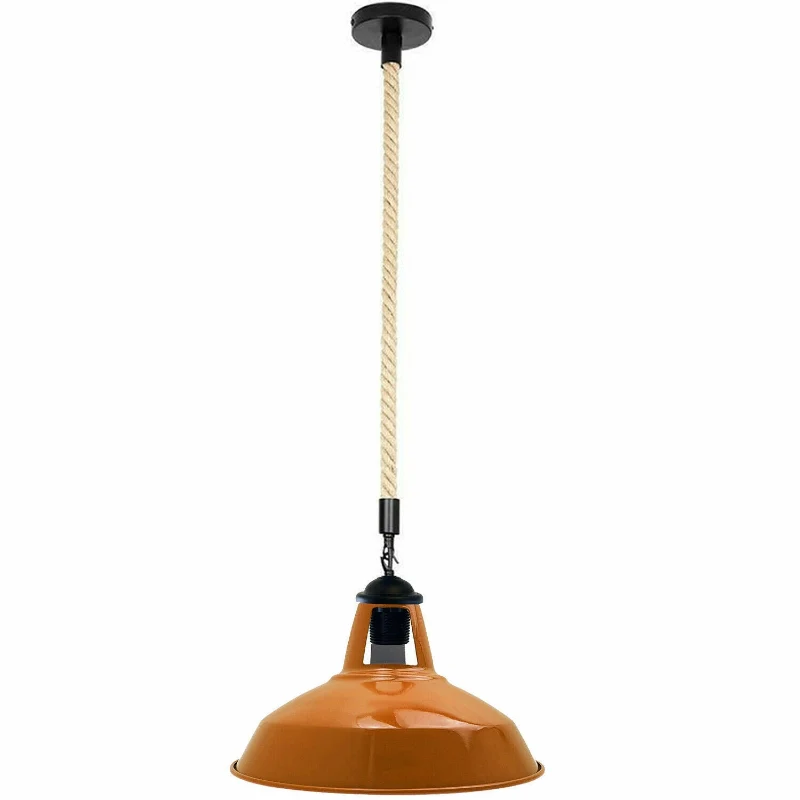 Vintage Hanfseil Hängelampe Industrial Pendelleuchte ~3879