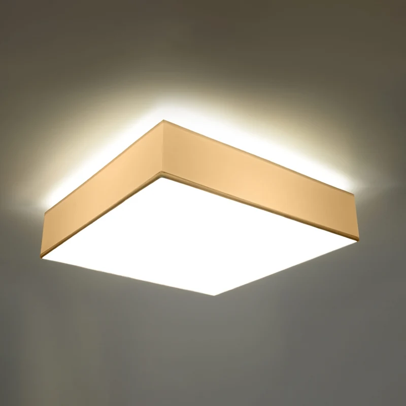 Minimalistische quadratische Deckenleuchte weiß Wohnzimmer – Noréalis