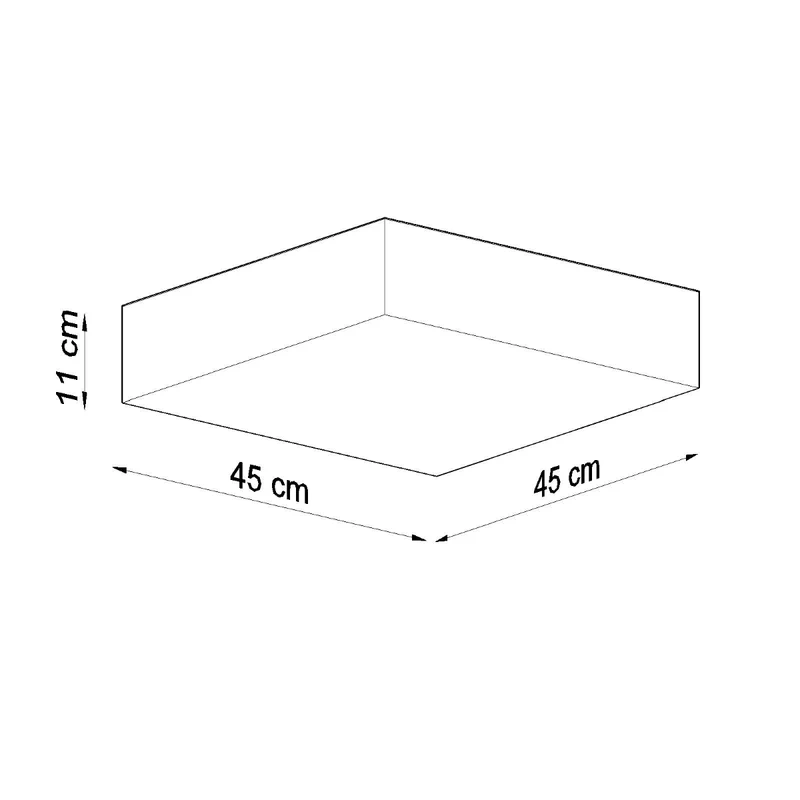Minimalistische quadratische Deckenleuchte weiß Wohnzimmer – Noréalis