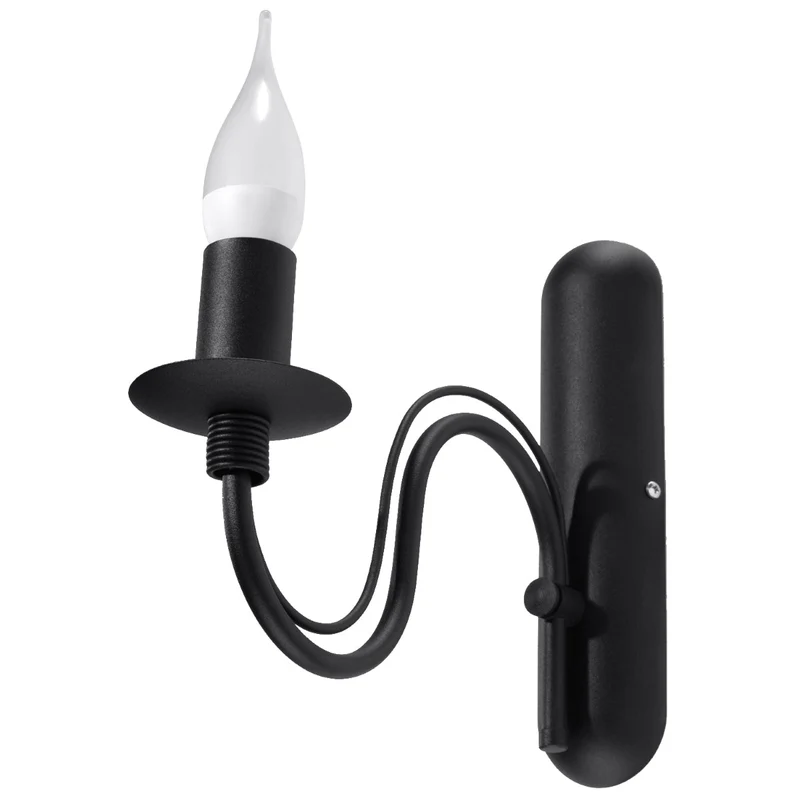 Moderne schwarze Wandleuchte Kerzenhalter – Vespera