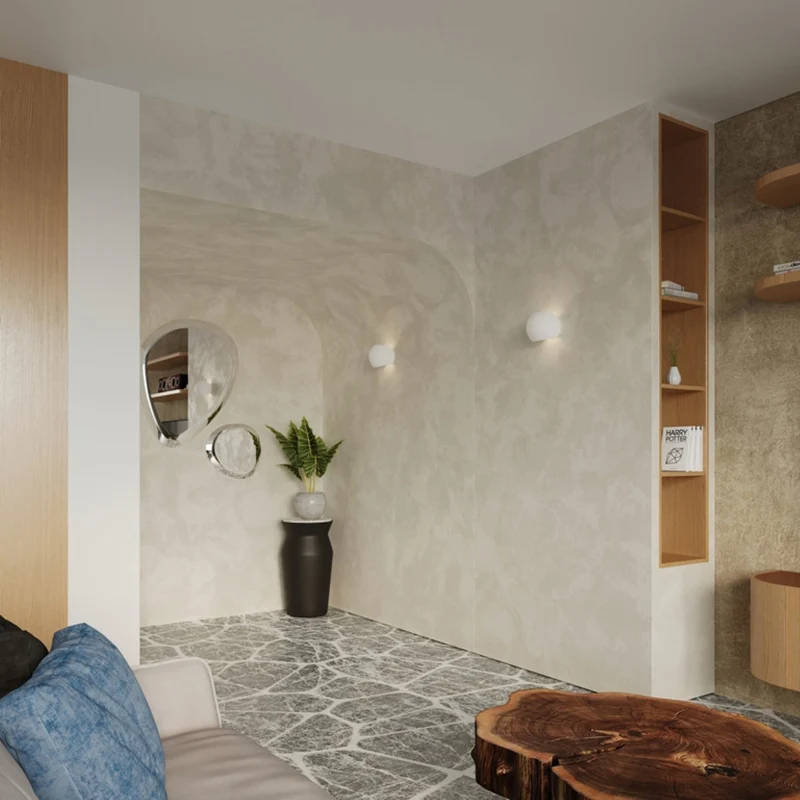 Moderne weiße Keramik-Wandleuchte – Auroleia