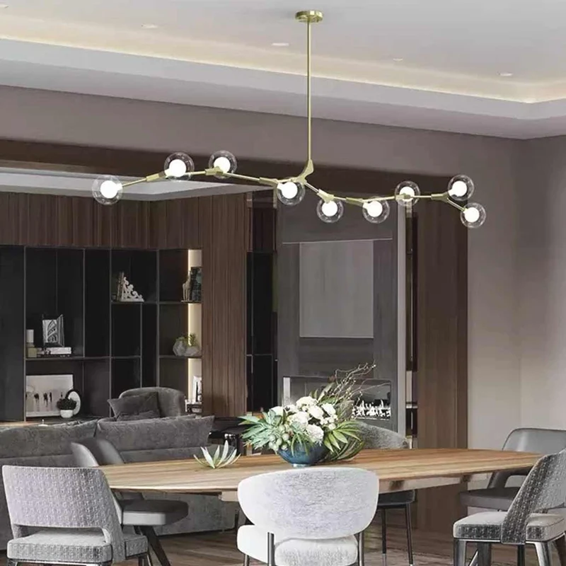 Chandelier Branch Glass Bubble Multi-Globe