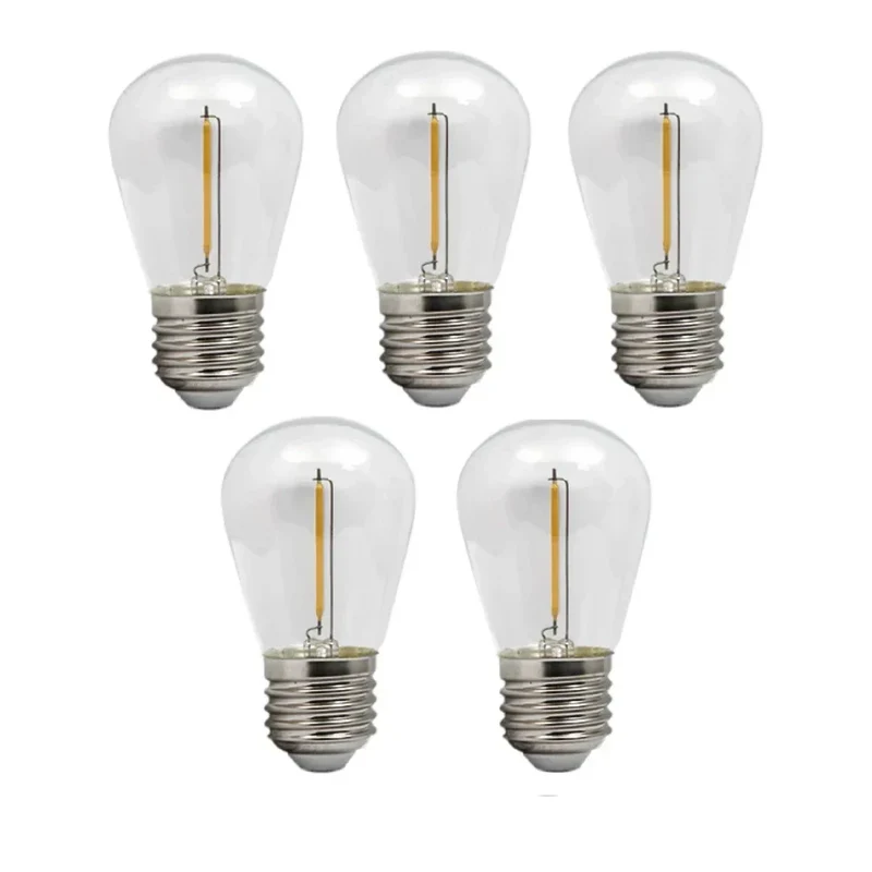 Komplettes Pinkabel mit 5x Lampenschirmen | 5 Meter | Industrieller Lampenschirm | Anschließbar | E27 | inkl. 1W-Lampen