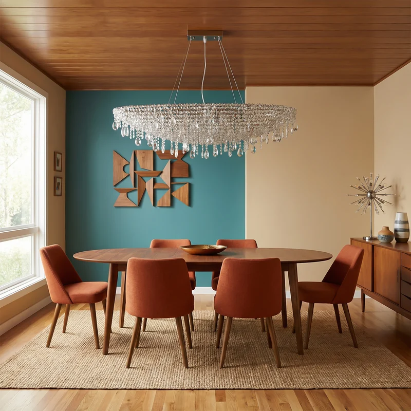 Zeitgenössische Kristallpendelleuchte für das Wohnzimmer – Crystarènei
