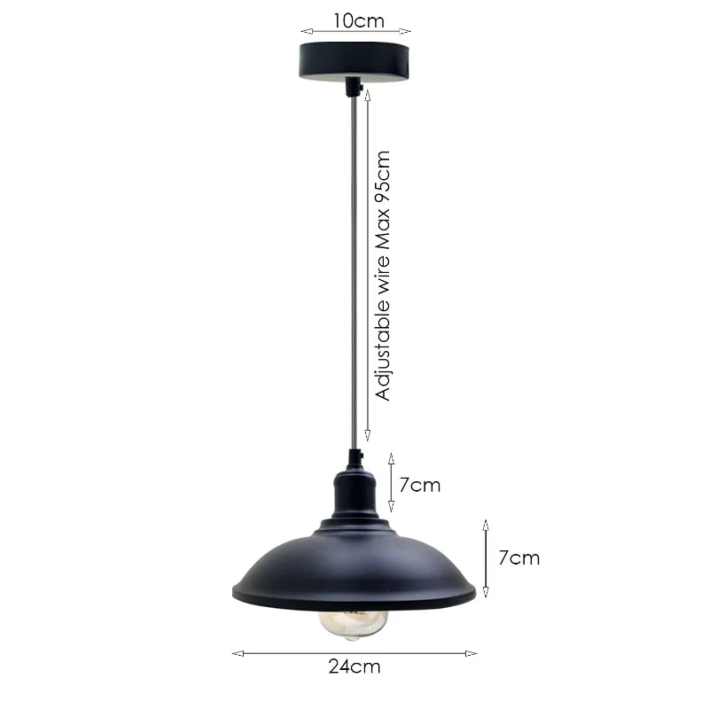 LEDSONE Industrial Pendelleuchte 24cm Höhenverstellbar ~3791