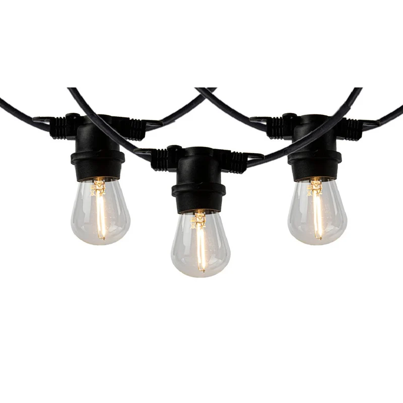 Komplettset | Pin-Kabel 10 Meter | inkl. 10 Glühlampen | 1W | 2700K
