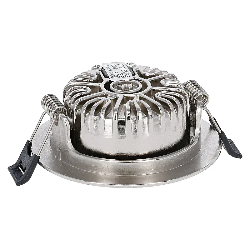 Set | 6x LED-Einbaustrahler | VARDA | 6 W | Farbtemperaturschalter | Rund | Silber | Geringe Einbautiefe