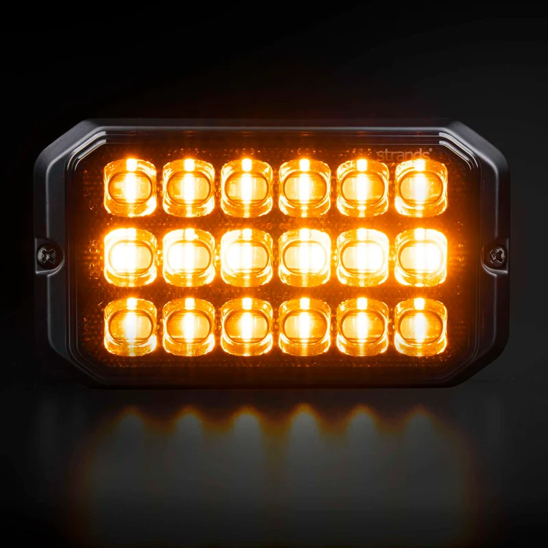Strands Dark Knight Duo Stroboskop-Warnleuchte mit 18 LEDs / Gelb & Weiß
