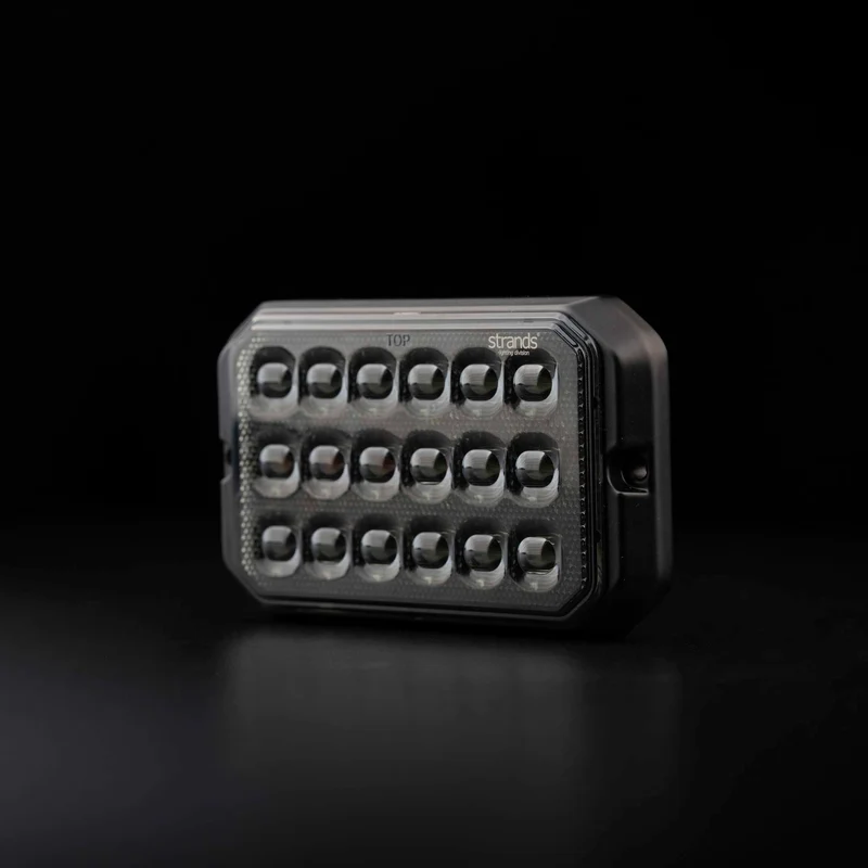 Strands Dark Knight Duo Stroboskop-Warnleuchte mit 18 LEDs / Gelb & Weiß