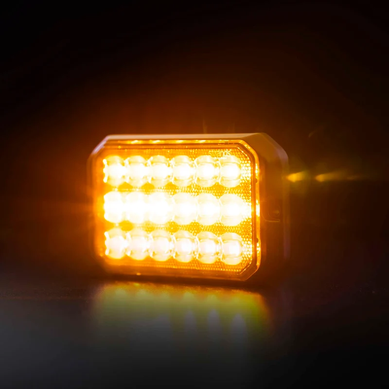 Strands Dark Knight Duo Stroboskop-Warnleuchte mit 18 LEDs / Gelb & Weiß