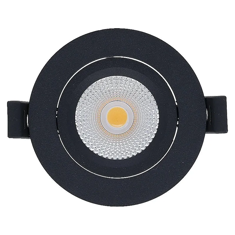 Set | 6x LED-Einbaustrahler | VARDA | 6 W | Farbtemperaturschalter | Rund | Schwarz | Geringe Einbautiefe