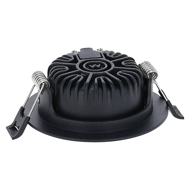 Set | 6x LED-Einbaustrahler | VARDA | 6 W | Farbtemperaturschalter | Rund | Schwarz | Geringe Einbautiefe