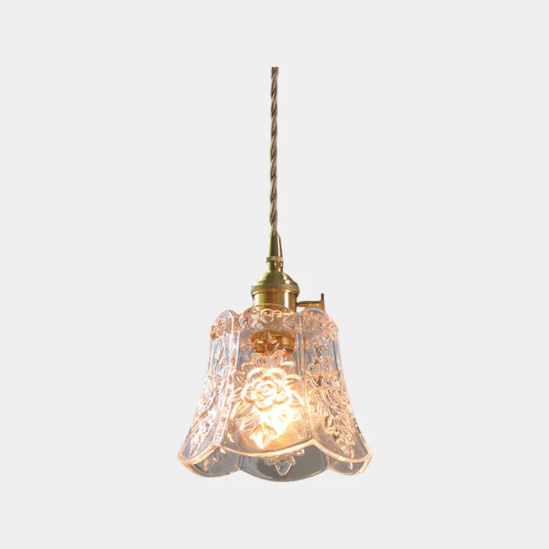 Wall Sconce / Pendant Light Decorative Carved Glass Floral