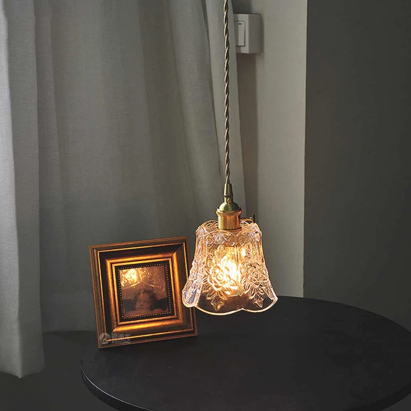 Wall Sconce / Pendant Light Decorative Carved Glass Floral