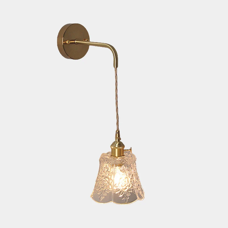Wall Sconce / Pendant Light Decorative Carved Glass Floral