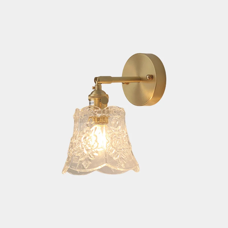 Wall Sconce / Pendant Light Decorative Carved Glass Floral
