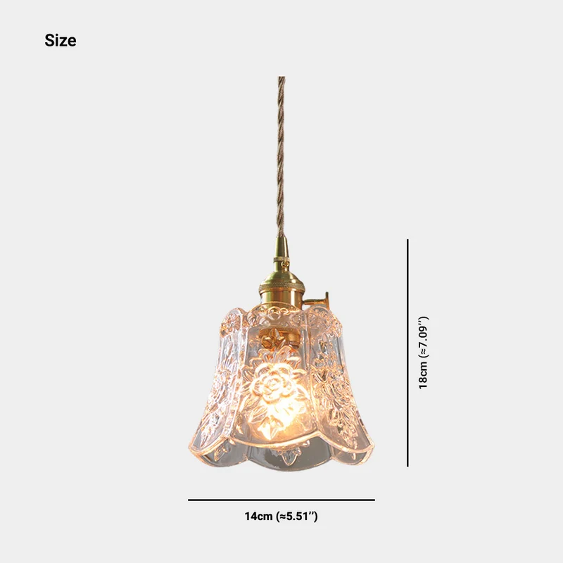 Wall Sconce / Pendant Light Decorative Carved Glass Floral