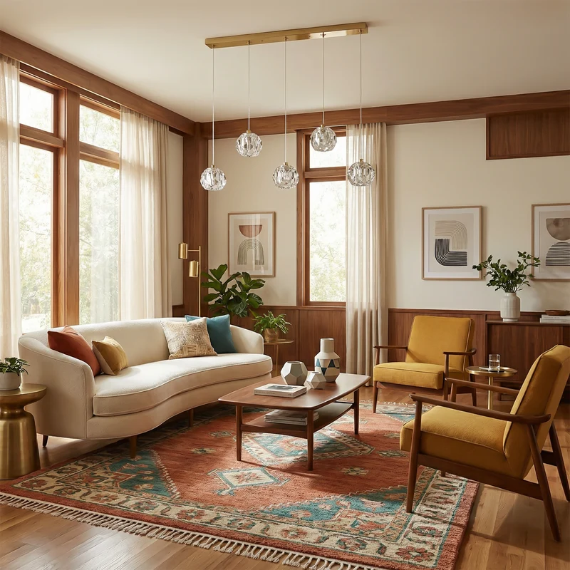 Moderne Kristallpendelleuchte für das Wohnzimmer – Crystallo