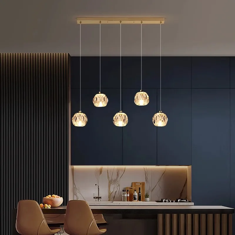 Moderne Kristallpendelleuchte für das Wohnzimmer – Crystallo