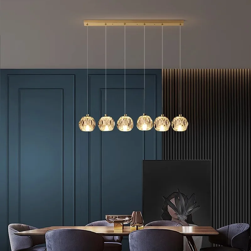 Moderne Kristallpendelleuchte für das Wohnzimmer – Crystallo